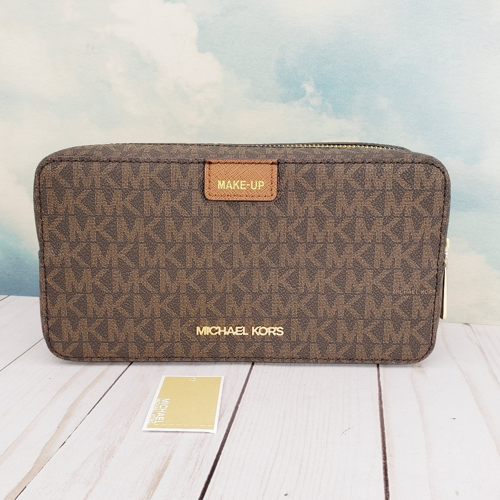 Michael Kors Large Double Zip Travel Pouch - Picture 2 of 8